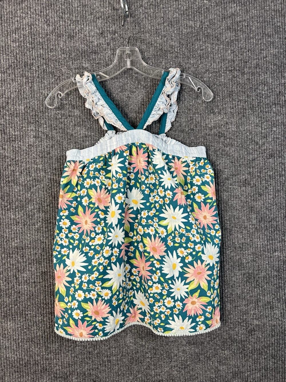 Matilda Jane Tunic Top Girls Size 16 Floral Ruffle Straps Bohemian Summer